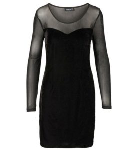 KiK_sukienka_z_polyskiem_przezroczyste_rekawy_cena_39_99 W co się ubrać na Wigilię i Sylwestra? Postaw na wygodę z nutą elegancji!